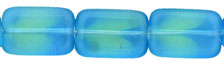 《ウランガラス》レクタングル8x12mm　ブルーライトグリーン (24個)