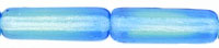 《ウランガラス》チューブ14x4mm　ブルー/ライトグリーン(25個)
