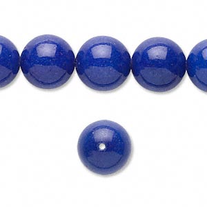 マウンテンジェード　ラウンド12mm　ラピスブルー(8個)