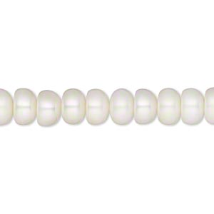 淡水パール　ボタン7-8mm　ホワイト(約40cm)